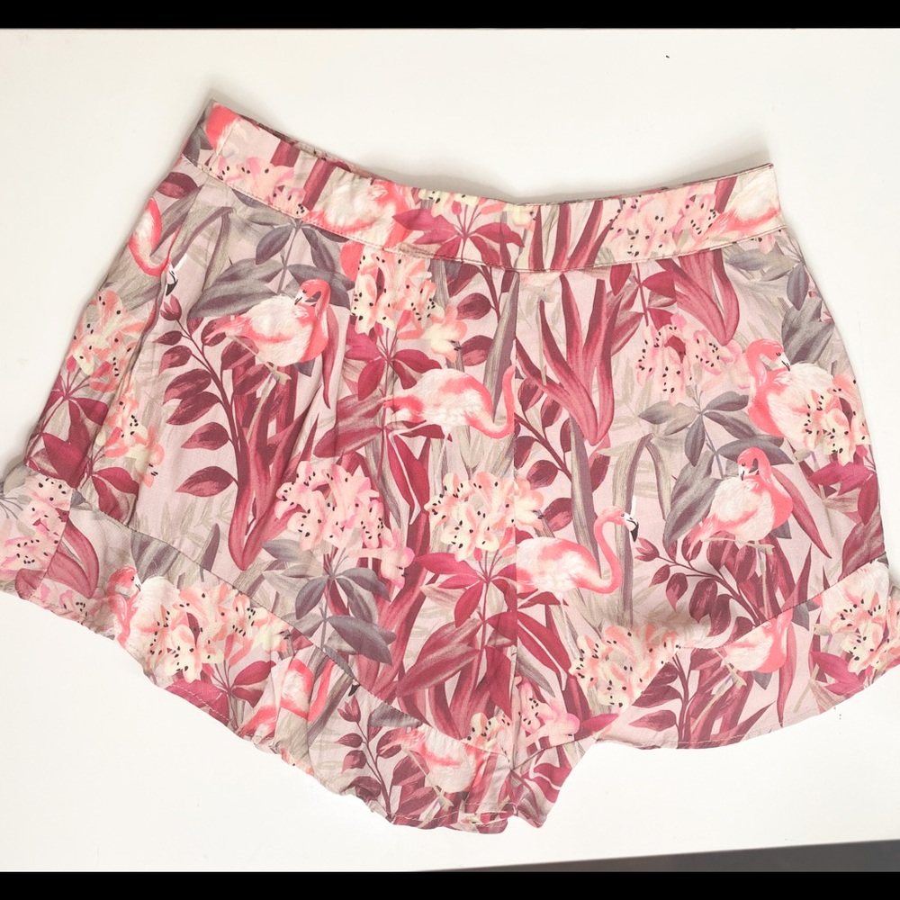 Floral Flamingo shorts